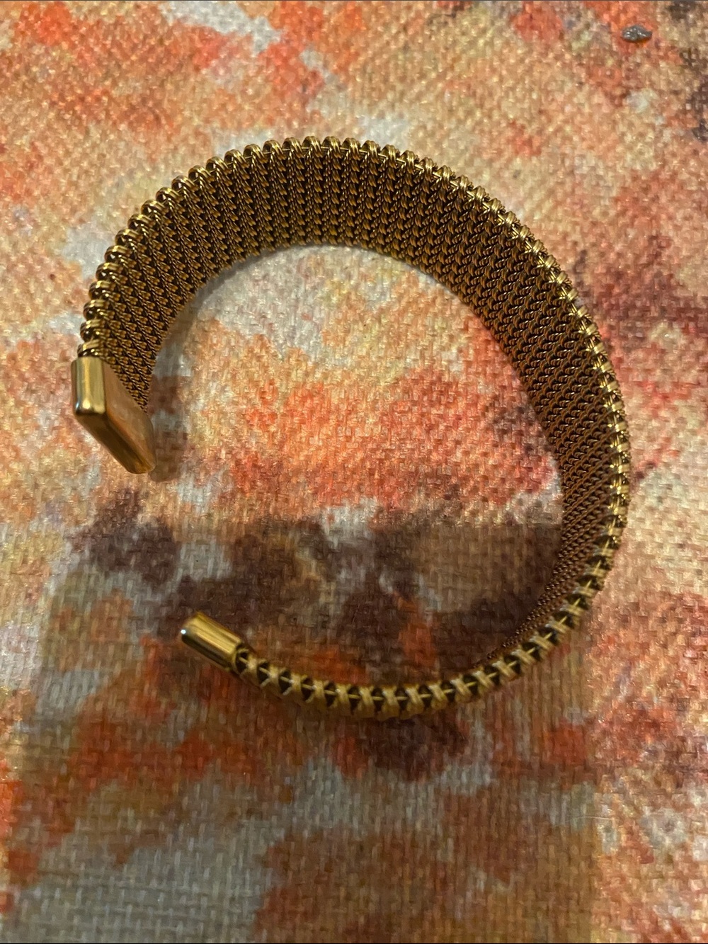 Gold Mesh Cuff Bracelet